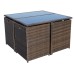 Cannes Rattan Cube Dining Set - 8 Seater Brown